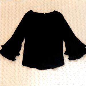 Women’s Pleated Bell Sleeves Blouse